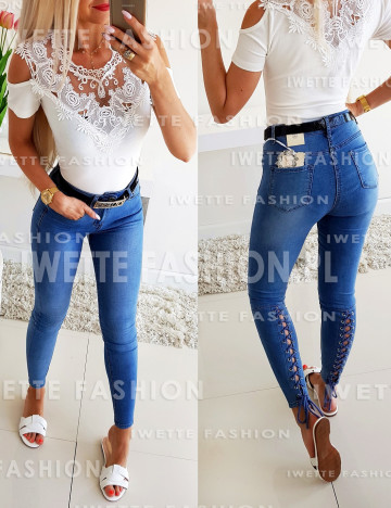 Bluzki damskie, eleganckie sukienki, spodnie jeans Bluzka Złote Ozdoby Paris czarny Iwette Butik w Domodi