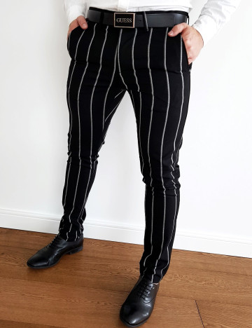 Spodnie Style Pasy Black