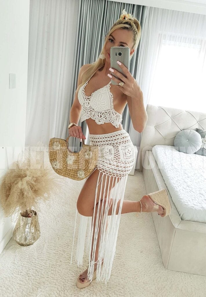 CZAS OCZEKIWANIA 7 DNI Komplet Boho Biały Summer - obrazek 3