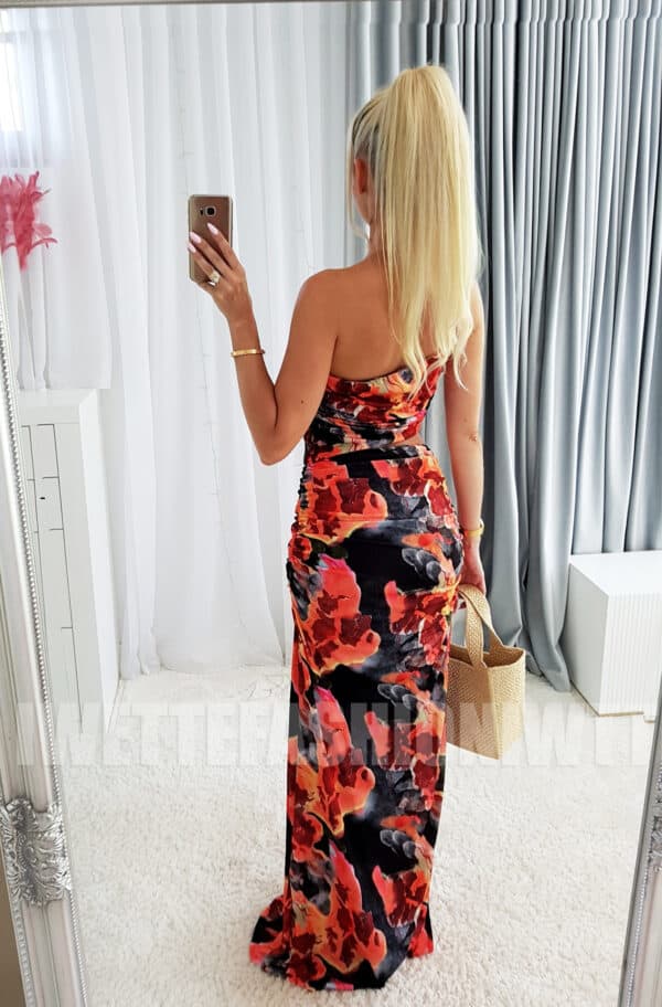 Sukienka Sabrina Maxi Niebieska - obrazek 2