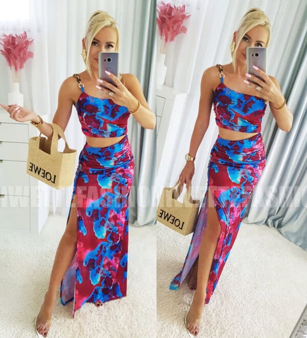 Sukienka Sabrina Maxi Niebieska