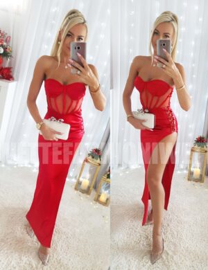 Sukienka Ysabelle Maxi Czerwona  TYLKO S - M