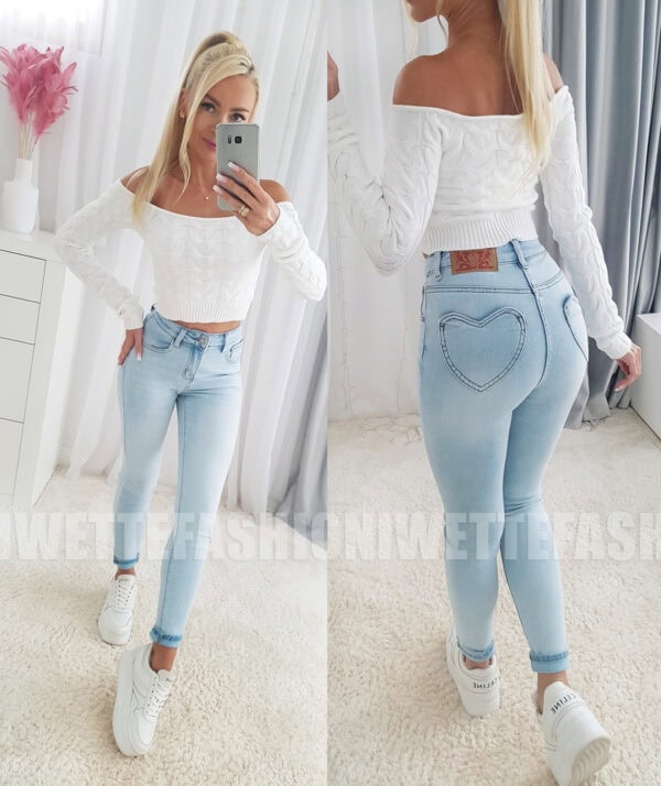 Spodnie Jeansy Push Up Serca
