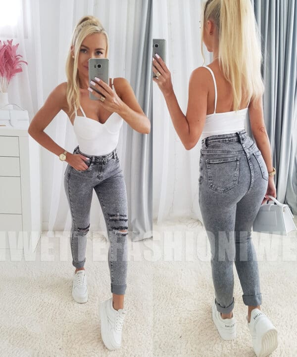 Spodnie Jeansy Szare Ynez