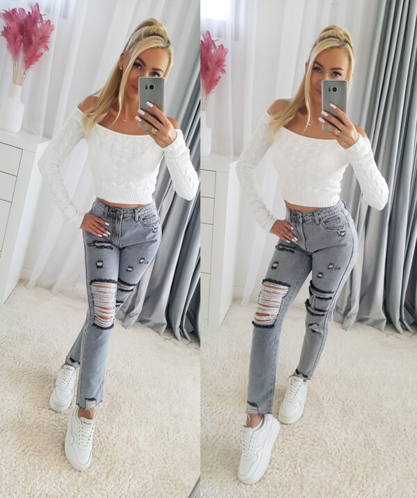 Spodnie Jeansy Szare Tamsin