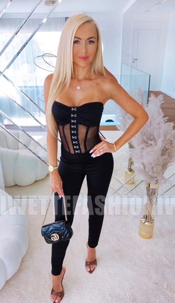 Kombinezon Charlotte Czarny - obrazek 2