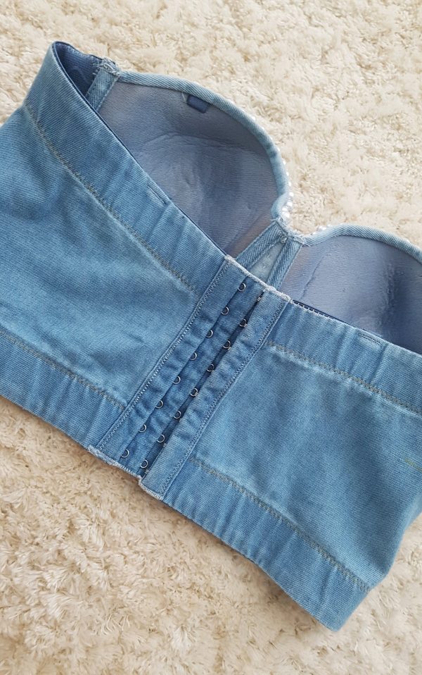 Gorset Jeans Cyrkonie - obrazek 4