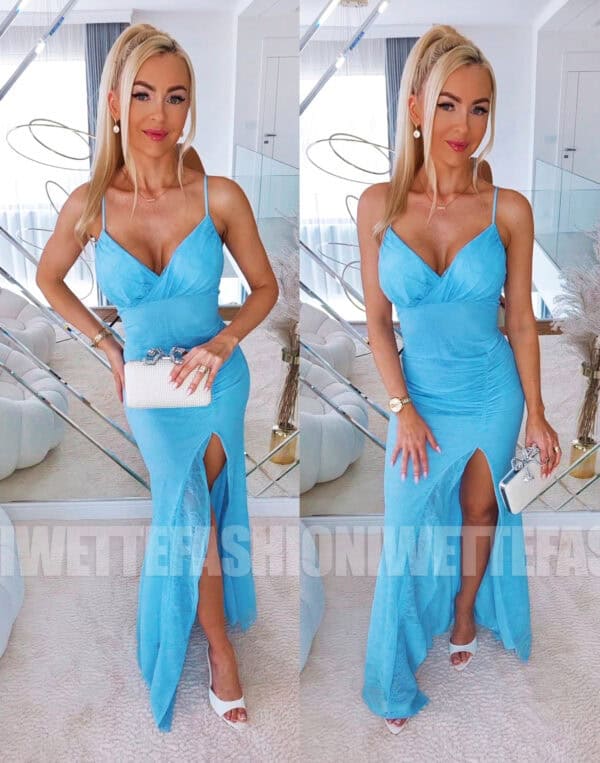 Sukienka Maxi Raquel Niebieska