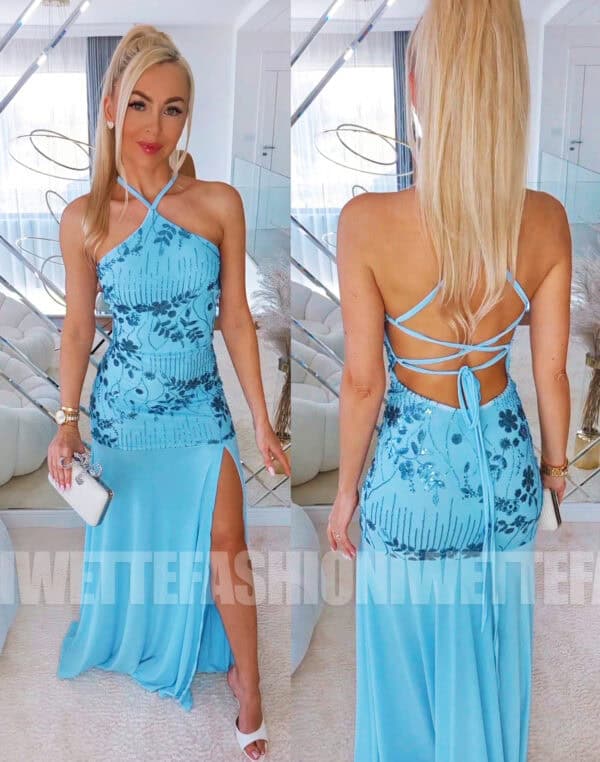 Sukienka Maxi Samantha Niebieska