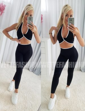 Komplet Modelujący Push Up Czarny Vikki - S/M