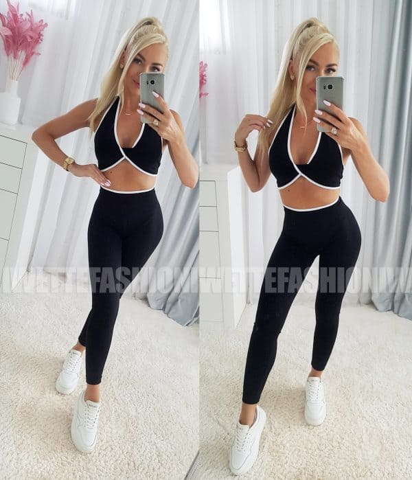 Komplet Modelujący Push Up Czarny Vikki