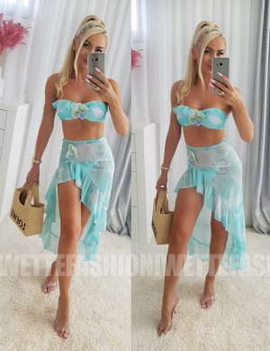 Czas Oczekiwania 7 Dni Komplet Plażowy Mięta Anahi - M