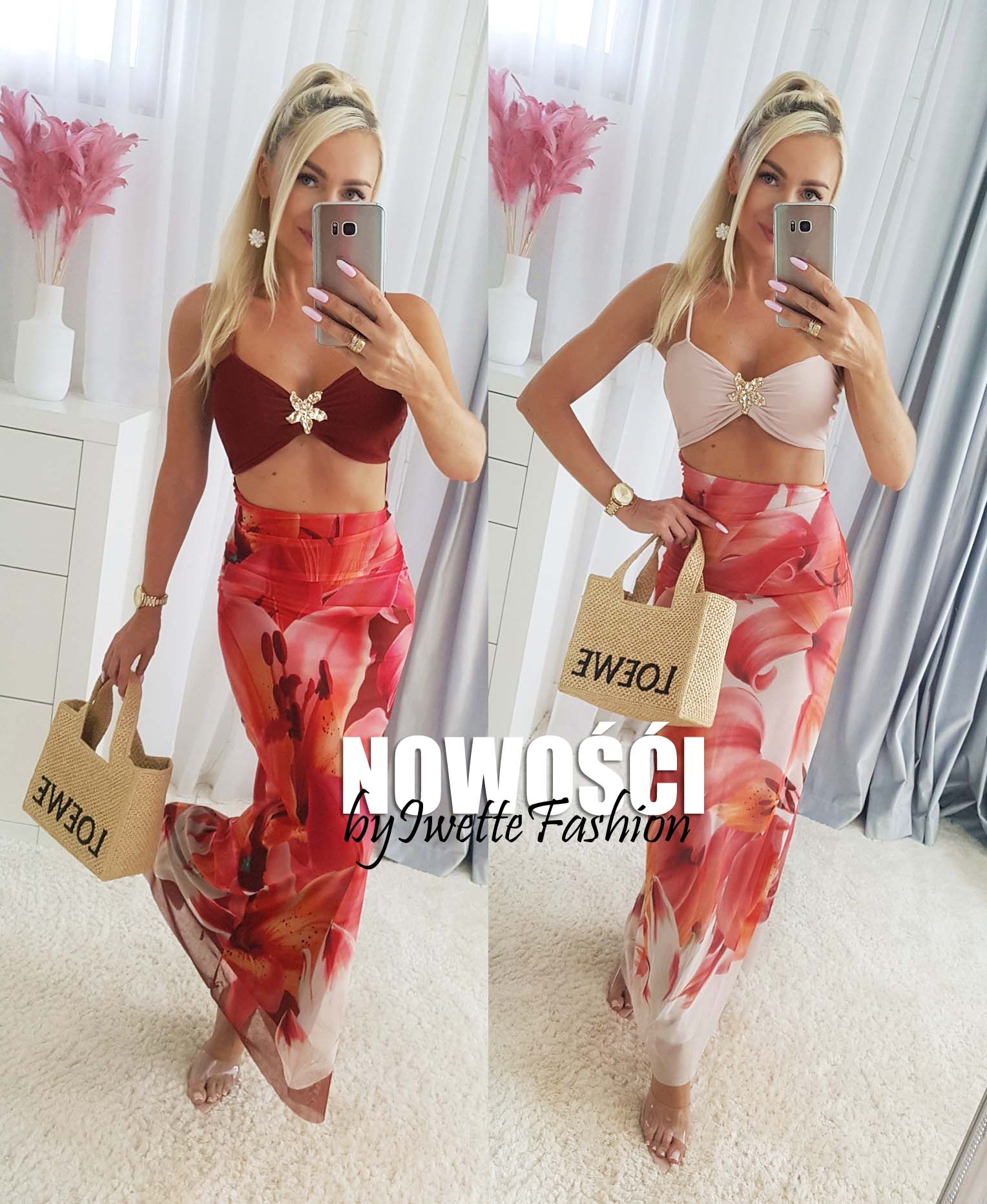 Sukienka Maxi Ana Beżowa - obrazek 2