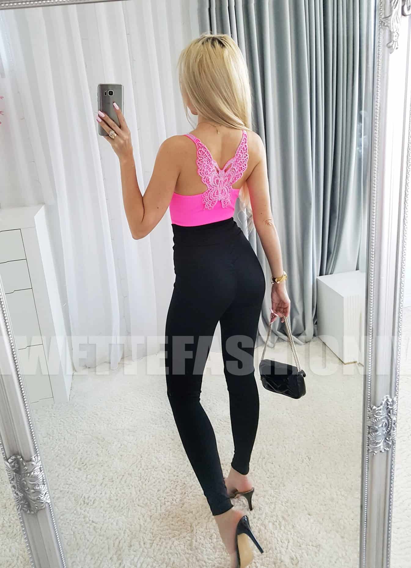 Legginsy Z Wiązaniem Czarne - obrazek 4