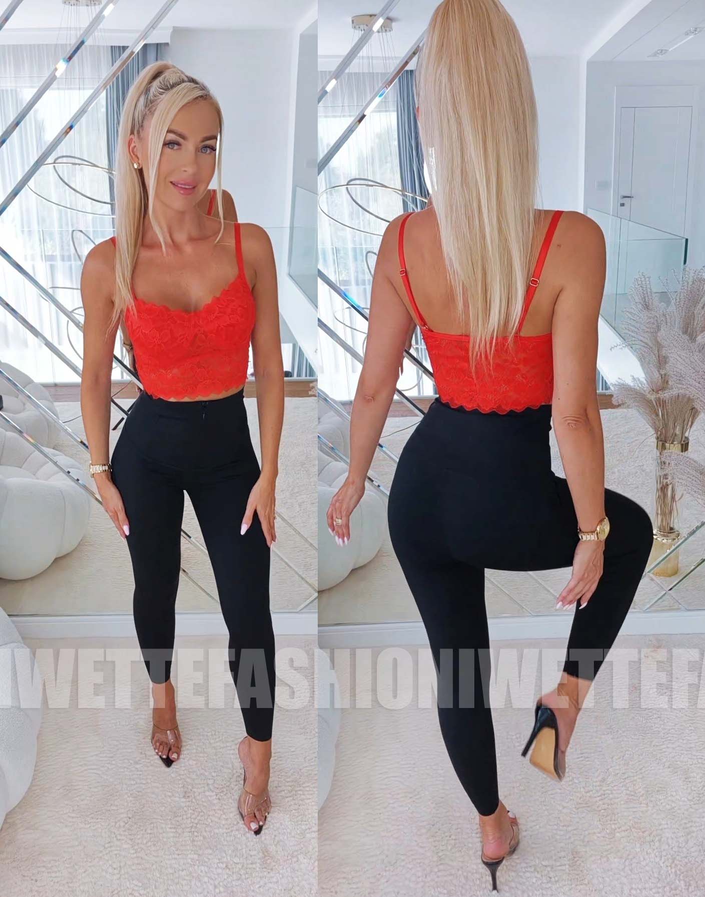 Extra Modelujące Leginsy Zip Czarne