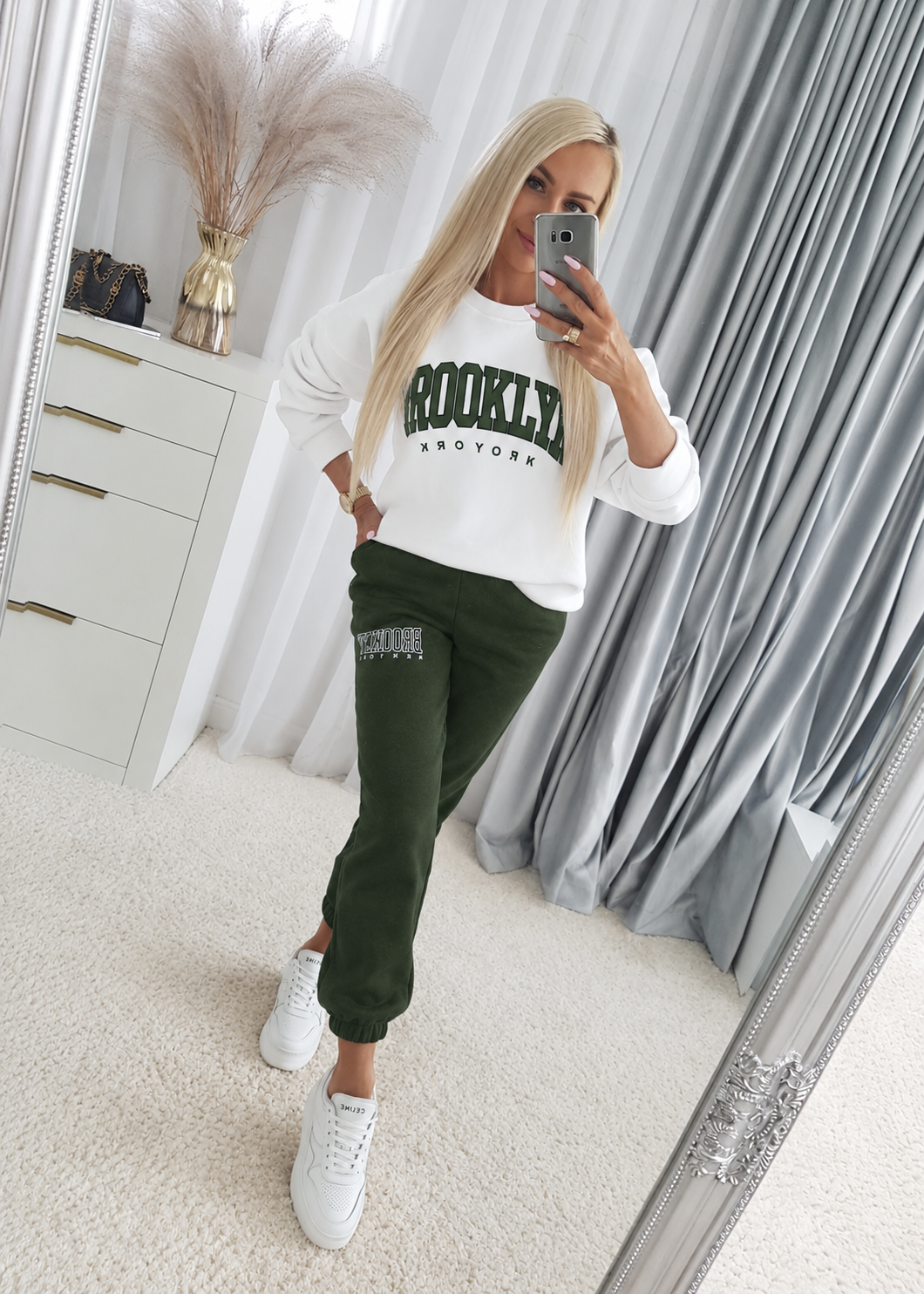 Dres Bawełniany Ocieplony Khaki - obrazek 2